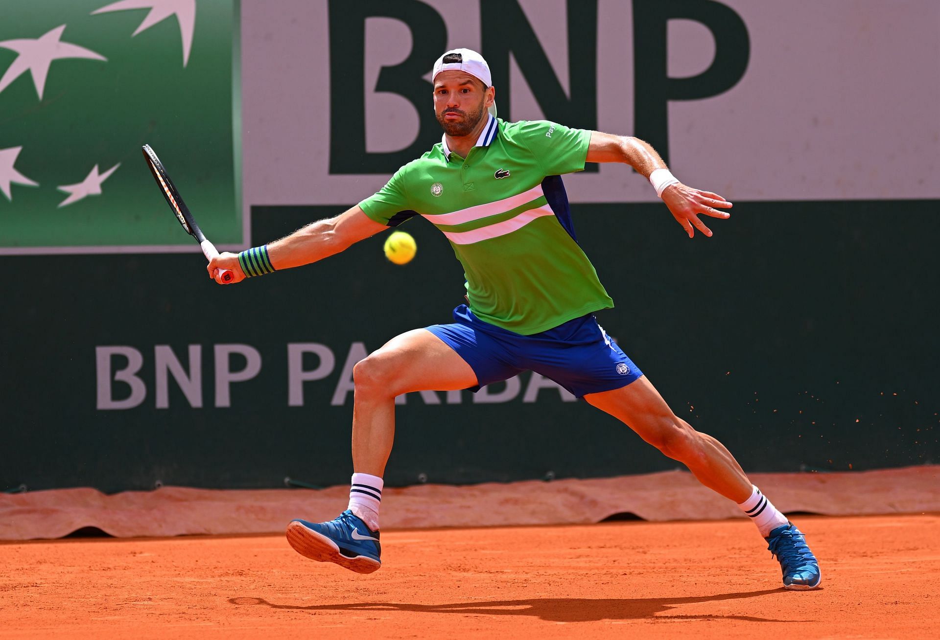 Grigor Dimitrov at the 2024 French Open. (Photo: Getty)